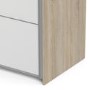 Tall White and Oak 2 Door Sliding Wardrobe - Verona