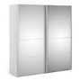 Tall Mirrored 2 Door Sliding Wardrobe - Verona