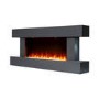 IMPERFECT - Grey Wall Mounted Electric Fireplace with LED Lights 52 inch - Amberglo