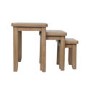 Rectangular Oak Nest of 3 Tables - Pegasus