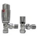 Chrome Thermostatic Angled Radiator Valves