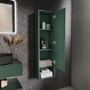 Single Door Green Wall Mounted Tall Bathroom Cabinet 350 X 1250mm - Lugo