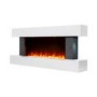 White Wall Mounted Electric Fireplace Suite with LED Lights 52 inch- AmberGlo