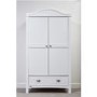 Nursery Wardrobe with Drawer in White - Toulouse - East Coast