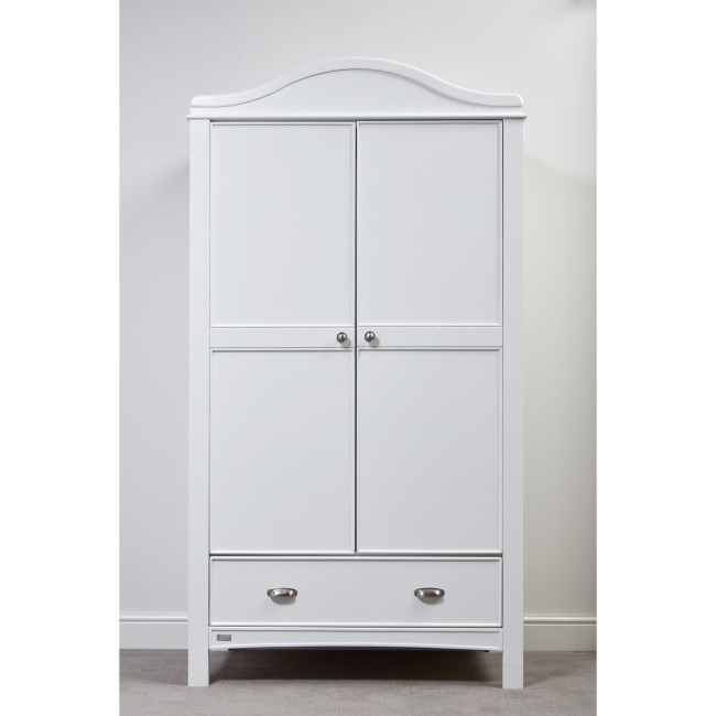 Nursery Wardrobe with Drawer in White - Toulouse - East Coast