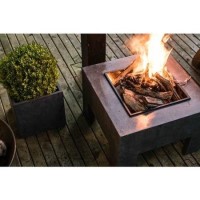 Ivyline Square Firebowl & Square Console Granite