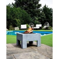 Ivyline Square Firebowl & Square Console Cement