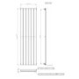 Chrome Vertical Single Panel Radiator 1600 x 452mm - Mojave