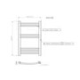 Chrome Heated Towel Rail Radiator 600 x 400mm - Gobi