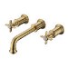 Wall Mounted Brass Crosshead Basin Mixer Tap - Camden