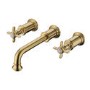 Wall Mounted Brass Crosshead Basin Mixer Tap - Camden