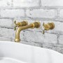 Wall Mounted Brass Crosshead Basin Mixer Tap - Camden