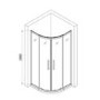 Chrome 6mm Glass Quadrant Shower Enclosure 900mm - Carina