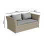 ONLY OPENED - 6 Seater Light Grey Rattan Garden Sofa Set - Fortrose