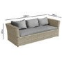 ONLY OPENED - 6 Seater Light Grey Rattan Garden Sofa Set - Fortrose