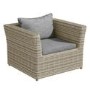 ONLY OPENED - Single Seater Light Grey Rattan Garden Sofa - Fortrose