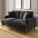 Dark Grey Velvet 2 Seater Sofa - Payton