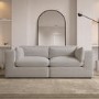 3 Seater Sofa and Love Seat Set in Beige Boucle - Hudson