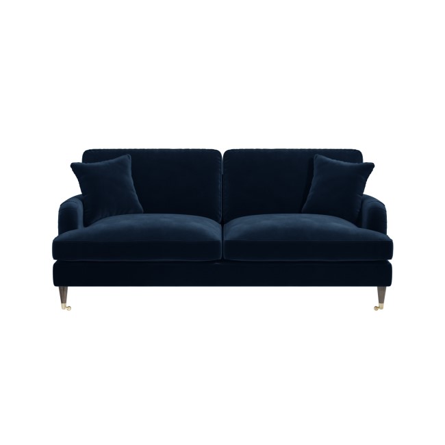 Navy Velvet 3 Seater Sofa - Payton