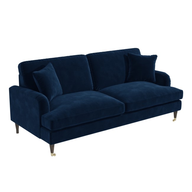 Navy Velvet 3 Seater Sofa - Payton