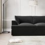 Dark Grey Velvet Right Hand 4 Seater Corner Sofa - August