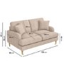 Beige Fabric 3 Seater & 2 Seater Sofa Set - Payton