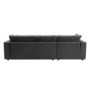 Dark Grey Velvet Left Hand 4 Seater Corner Sofa - August