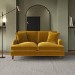 Mustard Velvet 2 Seater Sofa - Payton