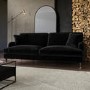 Black Velvet 4 Seater Sofa - Payton