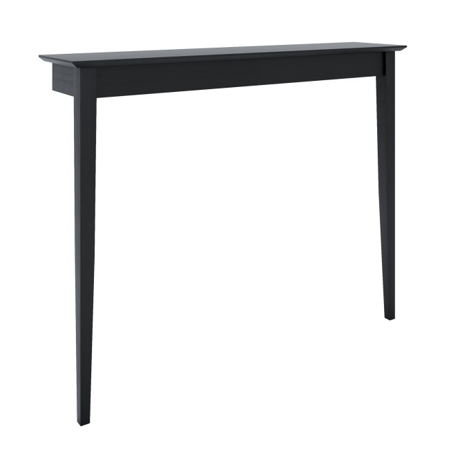 Small & Narrow Black Wall Mounted Console Table - 115cm - Ava