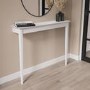 Small & Narrow White Wall Mounted Console Table - 115cm - Ava