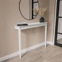 Small & Narrow White Wall Mounted Console Table - 115cm - Ava