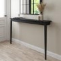 Large & Narrow Black Wall Mounted Console Table - 150cm - Ava