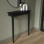 Extra Small & Narrow Black Wall Mounted Console Table - 75cm - Ava