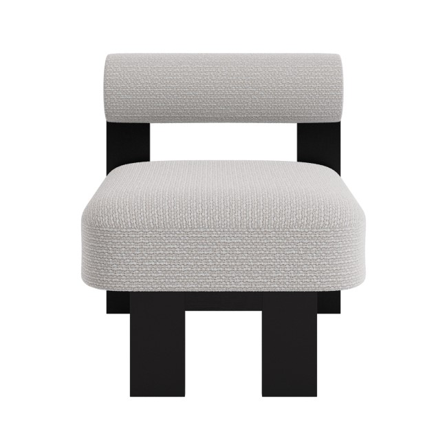 Beige Woven Fabric Accent Chair - Ace