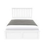 White Wooden Double Ottoman Bed - Anderson