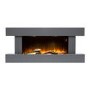 IMPERFECT - Grey Wall Mounted Electric Fireplace with LED Lights 52 inch - Amberglo