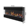 Black Wall Mounted Electric Fireplace with Open Front 60 Inch -  AmberGlo