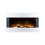 White Wall Mounted Electric Fireplace  - 39 Inch - AmberGlo