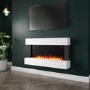 White Wall Mounted Electric Fireplace  - 39 Inch - AmberGlo