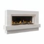 48" White Freestanding Electric Fireplace with LED Lights & Wifi - AmberGlo