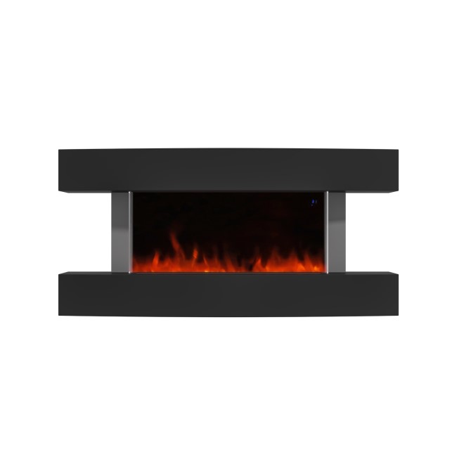 Black 47inch Wall Mounted Electric Fireplace - AmberGlo