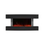 Matt Black Wall Mounted Curved Electric Fire 47 Inch  - AmberGlo