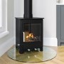 Black Cast Iron Freestanding 5Kw Multi Fuel Log Burner - 15 inch - AmberGlo