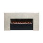 Stone Effect Freestanding Electric Fireplace with Pebbles and Raised Fuel Bed 62 inch - AmberGlo