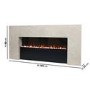 Stone Effect Freestanding Electric Fireplace with Pebbles and Raised Fuel Bed 62 inch - AmberGlo