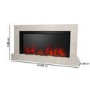 Concrete Stone Effect Free Standing Electric Fireplace with LED Lights  62 Inch - AmberGlo