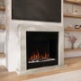 Stone Effect Free Standing Electric Fireplace Suite with Customisable Exposed Fuel Bed - AmberGlo