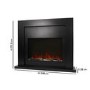 Black Free Standing Electric Fireplace Suite With Customisable Exposed Fuel Bed - AmberGlo