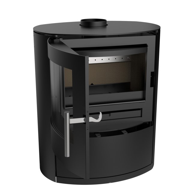 Black Cast Iron Wood Burning Stove 6.9kW - AmberGlo